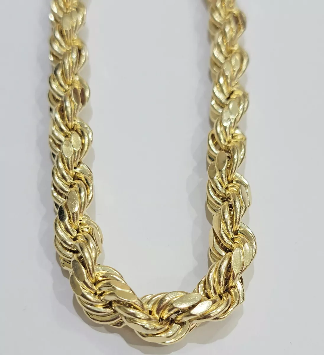 10K Solid Yellow Gold Rope Chain Necklace for Men - Gold Depot Inc