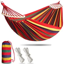 Camping Hammock 2 Person Double Chair Bed Outdoor Hanging Swing Sleeping Gear