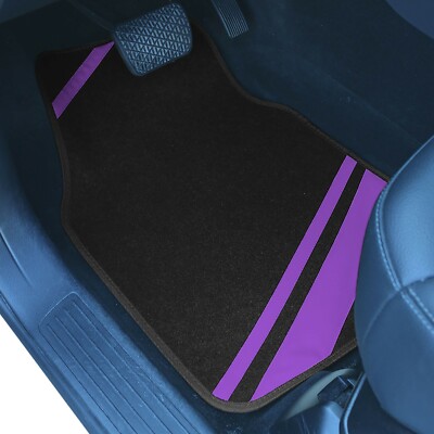 Universal Luxe Carpet Floor Mats Full Set Faux Leather for Cars, Coupes, SUVs