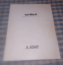1985 vintage 1st Word Processor Atari ST computer word processing program manual