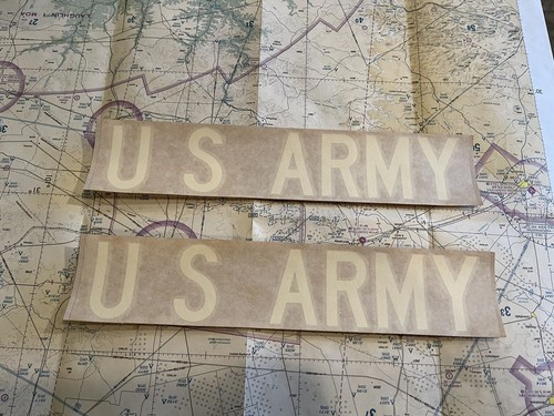 Vintage US ARMY hood decal Logo fit Jeep Wrangler Truck Humvee Pair / x2 - Picture 2 of 4