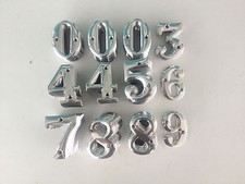 MODERN STYLISH CHROME DOOR NUMBERS FRONT BACK GARAGE FENCE GATE HOTEL RECEPTION