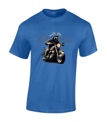 RIDE WITH THE CLASSICS HERREN T SHIRT MOTORRAD BIKER DESIGN MOTORRAD COOL TOP