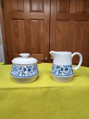 Noritake Blue Moon Sugar And Creamer Set.  Ex.Condition. Japan