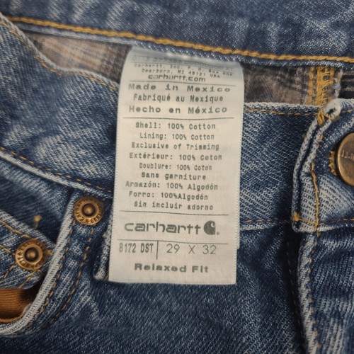 Carhartt Jeans Flannel Inner Desgin 29x32 Relaxed Fit - Picture 5 of 9