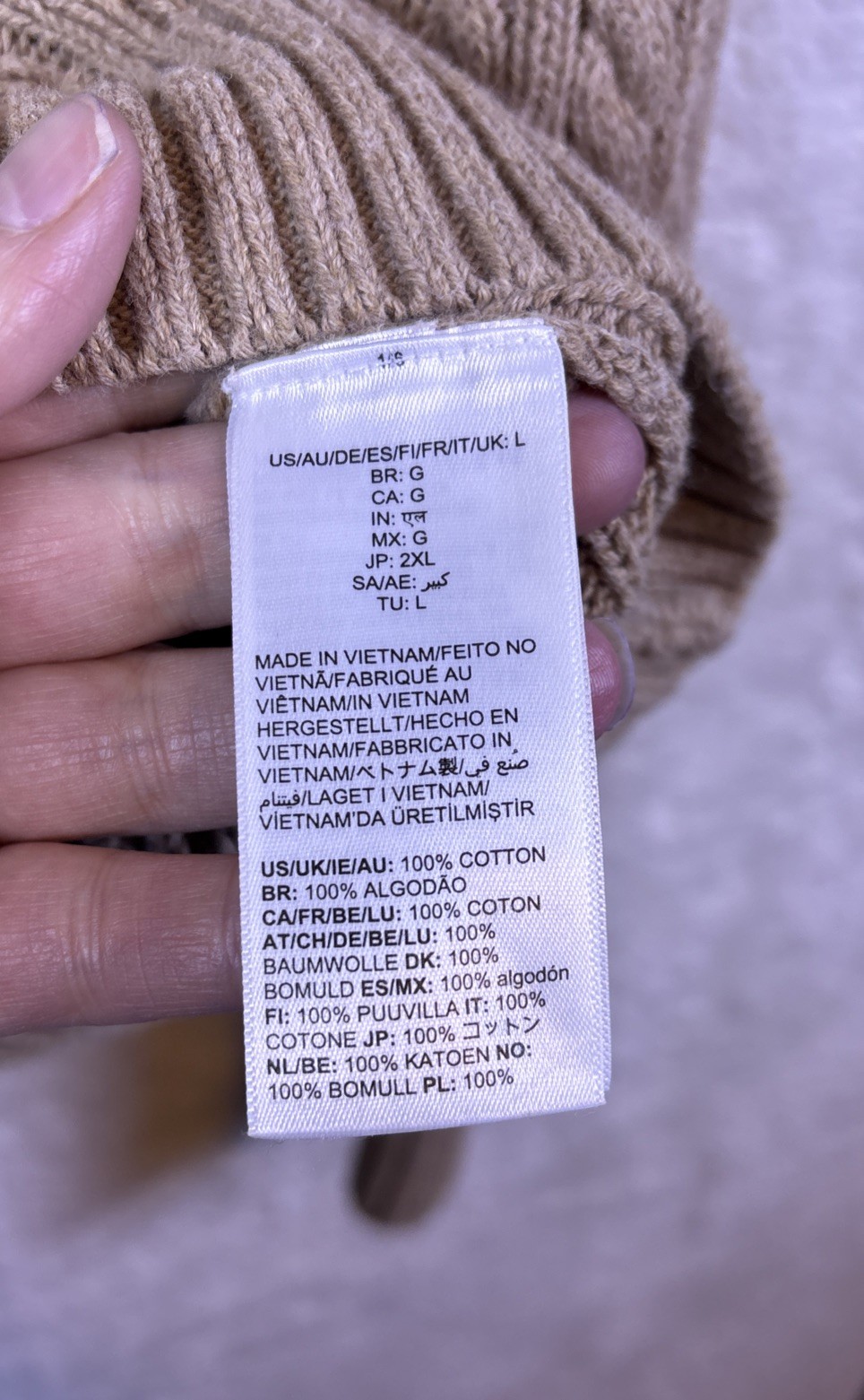 Amazon Essentials Large Tan Cable Knit Turtleneck… - image 11