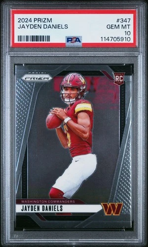 2024 PANINI PRIZM #347 JAYDEN DANIELS PSA 10