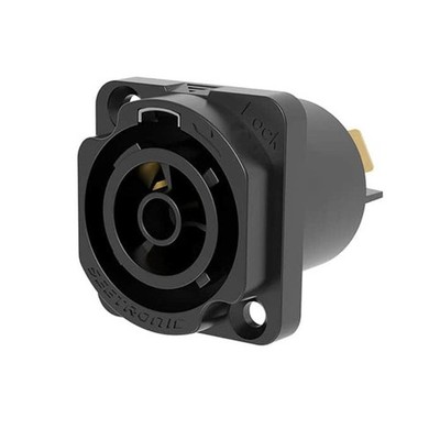 Seetronic SAC3FPX20 Power Twist Female Panel Mount, Black
