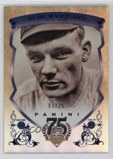 2014 Panini Hall of Fame Blue Shield Blue /25 Rube Marquard #39 HOF Shield 03xg