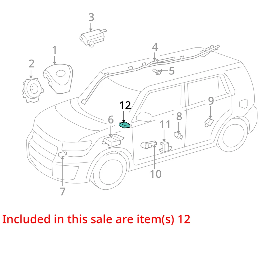 Módulo de control de bolsa de aire Scion xB 2012 2013 2014 2015 OEM Foto 4 de 4