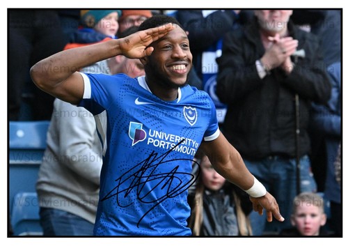 11581. Ebou Adams Signed Pictures (A4 Prints) Portsmouth Derby Cardiff FGR etc.