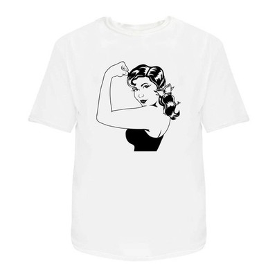 Unisex T-Shirt ''Woman Flexing Muscle'' - 100% Baumwolle (S-XXL) (TA058679)