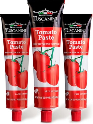 Tuscanini Premium Double Concentrated Tomato Paste Tube, 7.5oz (3 Pack) Made ...