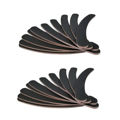 20 Doppelseitig 100/180 Grit  / Bana Na Gebogene Nagelfeilen UK Em3511