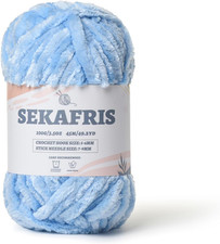 Fuzzy Chunky Chenille Yarn for Crocheting  Soft Plush Yarns for Hand Knitting  Bul