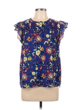 Collective Concepts Women Blue Sleeveless Blouse M