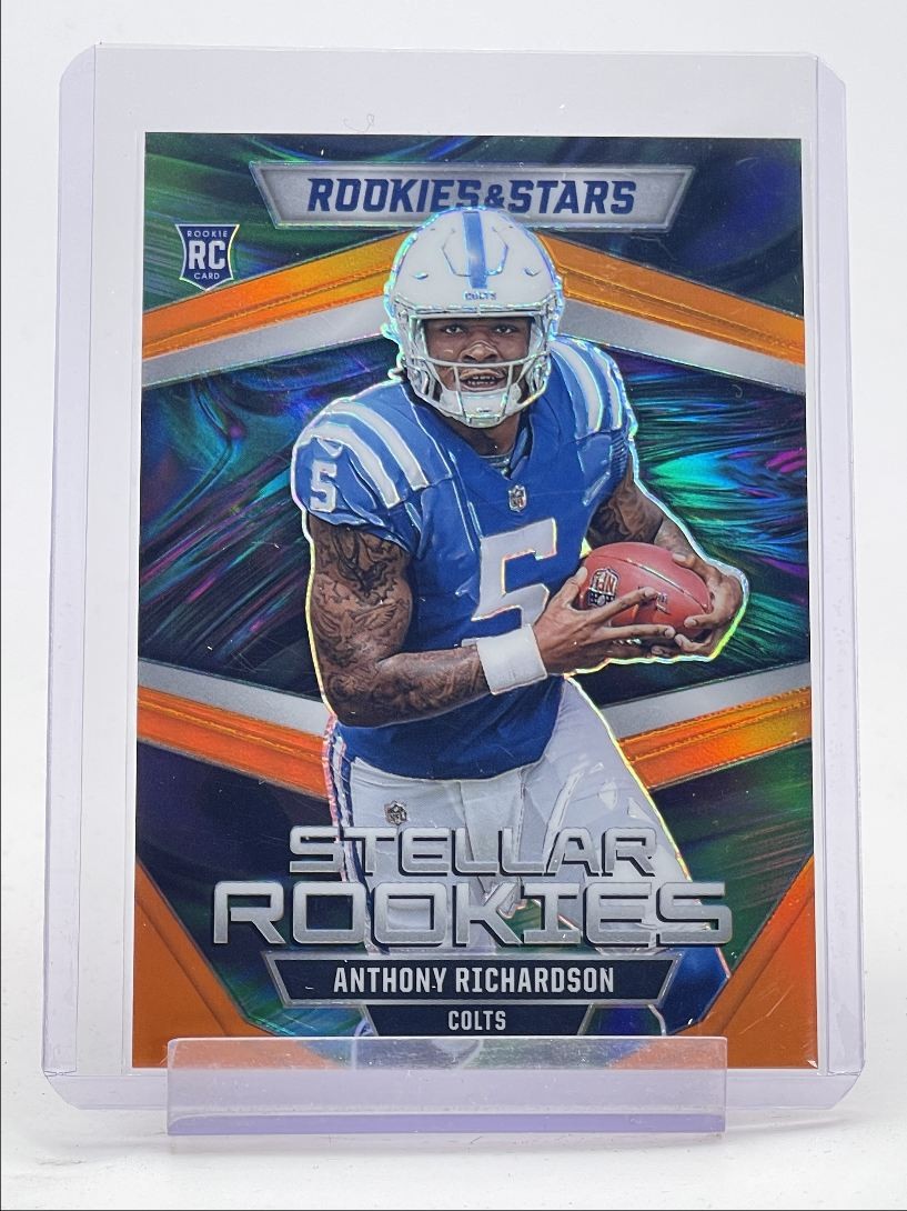 ANTHONY RICHARDSON 2023 ROOKIES & STARS STELLAR ROOKIES ORANGE RC /25 Q4916