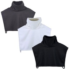 3 PCS Fake Turtleneck Detachable Dickey Collar Mock Blouse Half Top Warmer