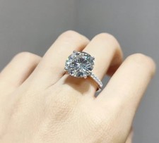 3Ct Round Cut Lab Created Diamond Solitaire Wedding Ring 14K White Gold Plated