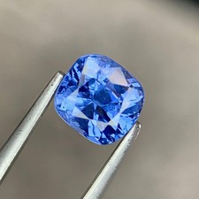 1.05 Carats Natural Neon Cobalt Blue Spinel Certified Cushion Cut From Tanzania