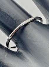 925 STERLING SILVER 1.4MM ROUND BAND RING SIZE 8.5 STACKABLE WEDDING THUMB 657