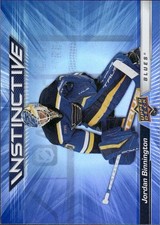 2023-24 Upper Deck #IN-15 Jordan Binnington Instinctive St. Louis Blues.