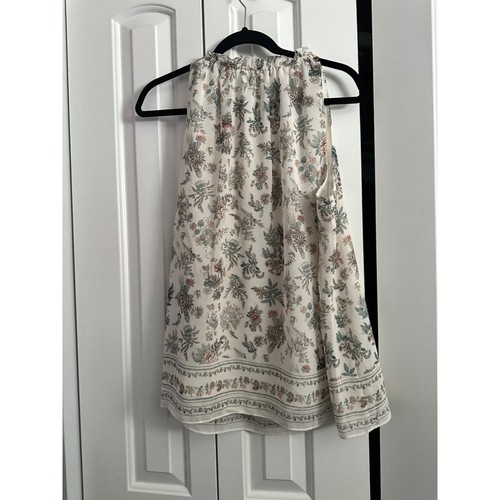 Floral Sleeveless Blouse By Max Studio With Ruffled Collar Detail S - Picture 8 of 8
