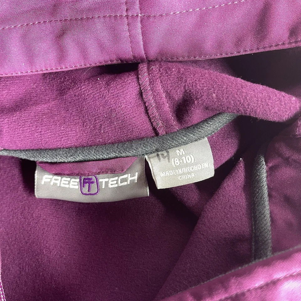 Женская куртка с капюшоном на молнии Free Tech средний размер (8/10) длинный рукав Berry - Изображение 4 из 4