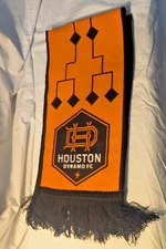 Houston Dynamo Futbol FC Scarf 7.5Tx52L+fringe futbol/soccer Messi