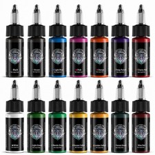 Tuffking Tattoo Ink Set 1/2 oz Pigment Tatoo Professional 14 colors