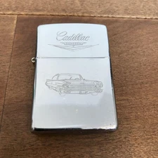 Cadillac Zippo Bic Lighter Vintage 1960s Collectible Used