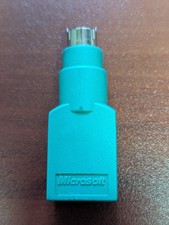 Microsoft USB Female to PS2 PS/2 Male - Port Converter Adaptor PS2 to USB