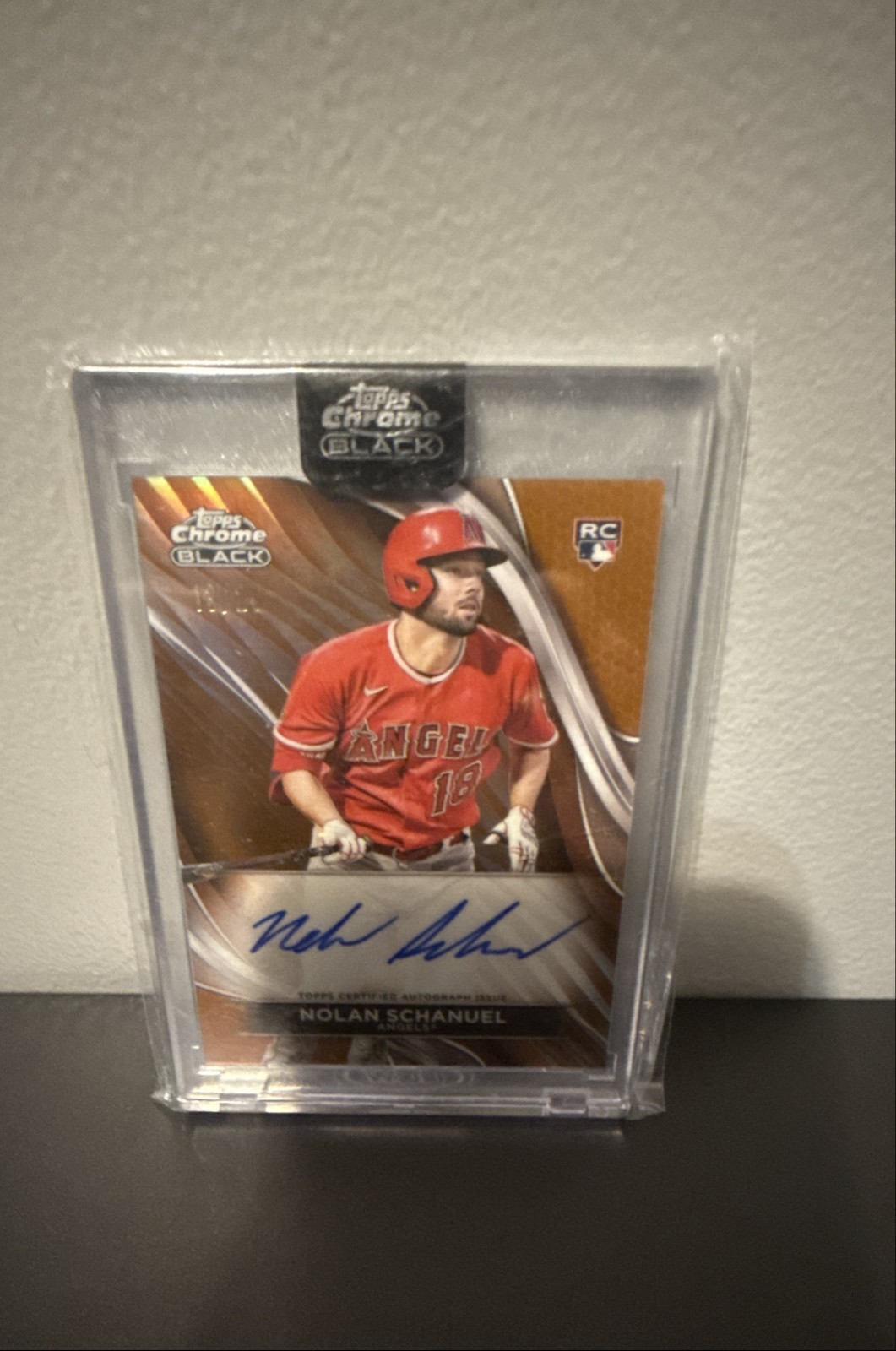 2024 Topps Chrome Black - Autographs Nolan Schanuel #CBA-NS Orange Refractor /25