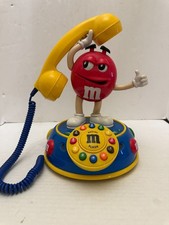 Vintage Red M Ms Voice Activated Push Button Landline Novelty Telephone