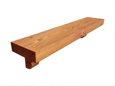 Solid Pine Beam Mantle Piece Fireplace Shelf Corbels - 11 Colours - Angled Edge
