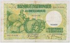 Belgium 50 Francs = 10 Belgas 1938, P.106_F+/VF