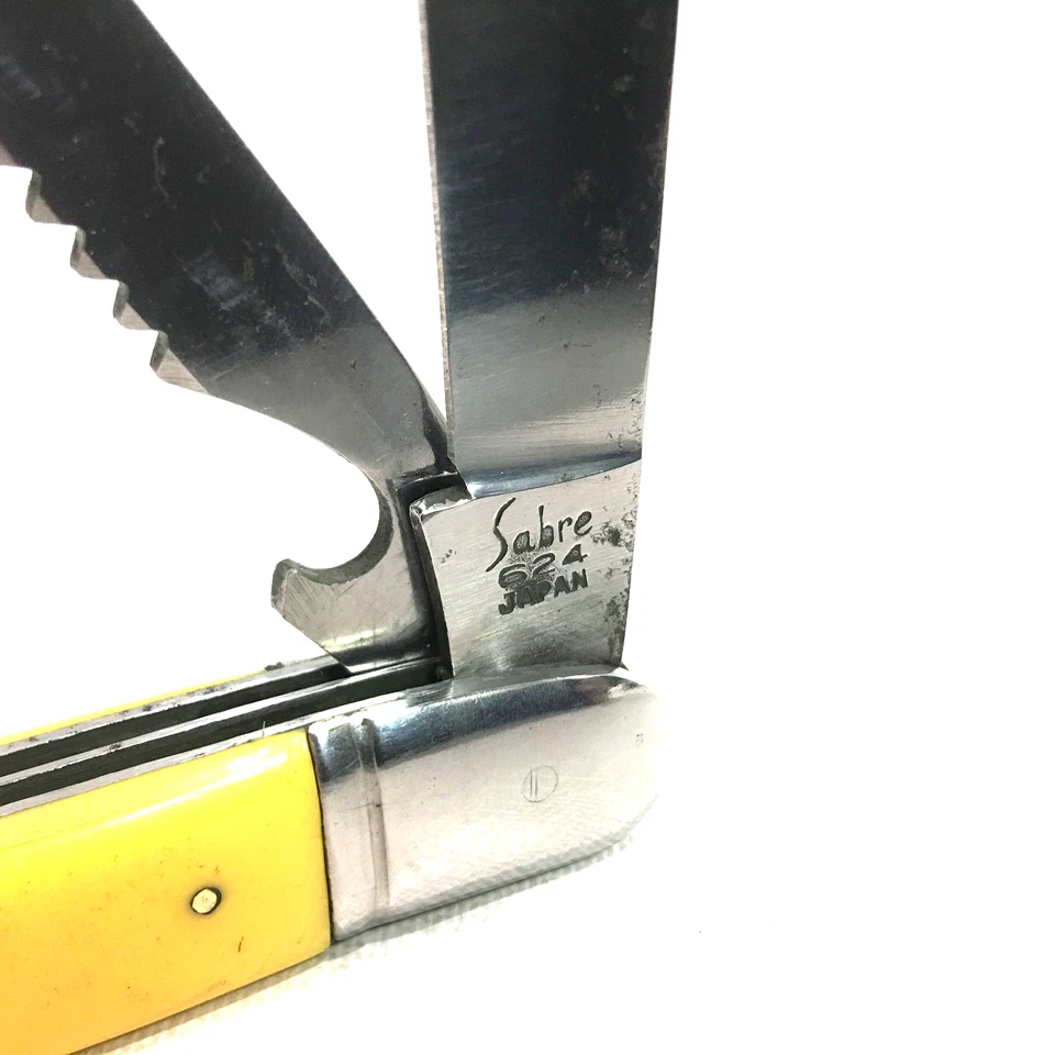 NAVAJA DE BOLSILLO SABRE 624 de colección herramienta de pesca JAPÓN Foto 3 de 4