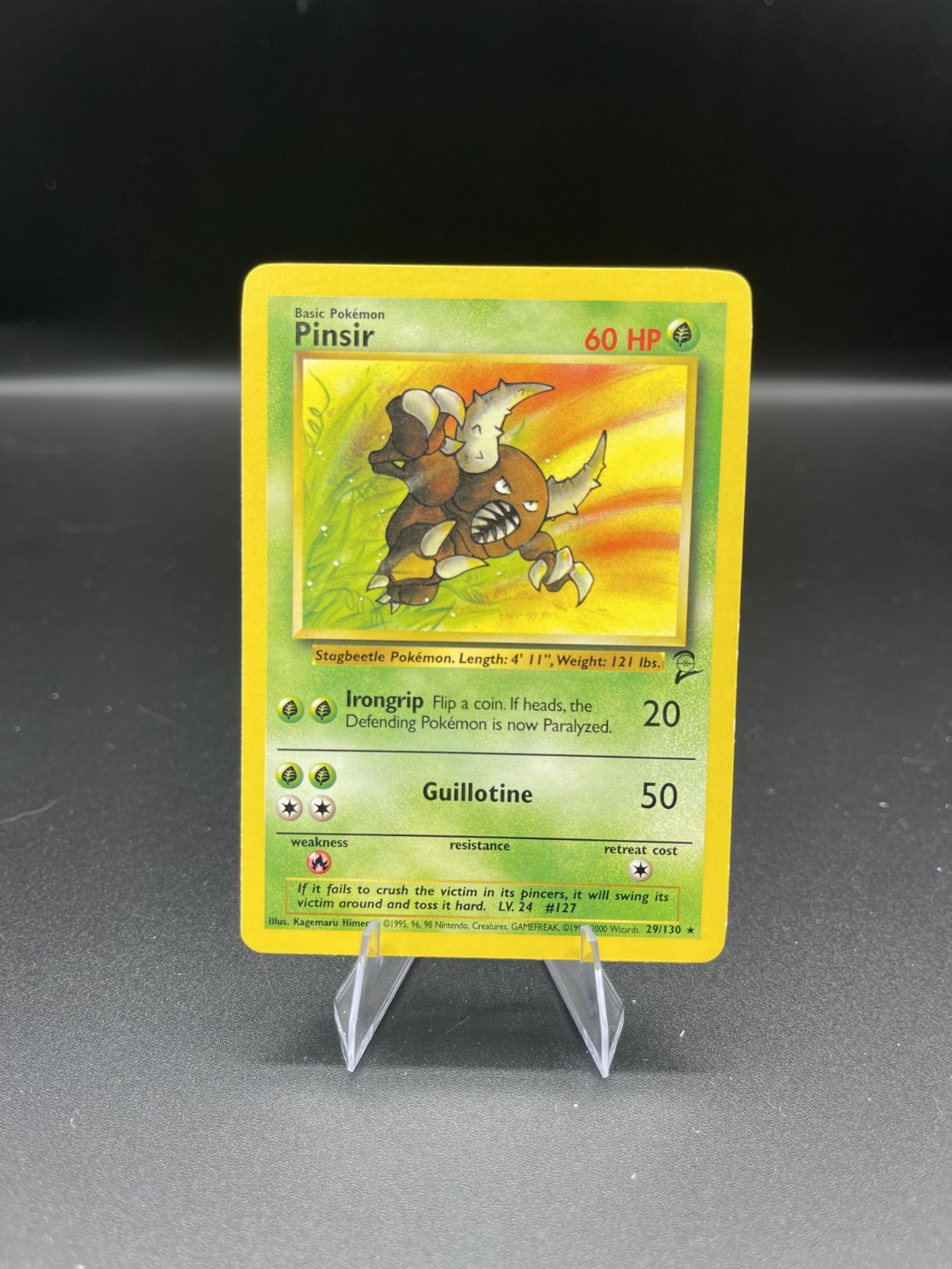 (LP) Pinsir Base 2 29/130 Pokemon TCG Card WOTC
