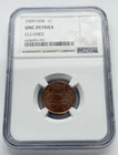 1909-P VDB Lincoln Wheat Cent Penny 1C NGC UNC Details (Cleaned) - BM1
