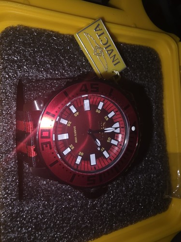 Invicta 18616 Men’s Pro Diver Series 100 M Black & Red Watch Nylon Strap 44mm - Picture 11 of 18