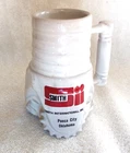 VTG Frankoma Pottery Drill Bit Coffee Mug Smith Tools Ponca City 5" Tall