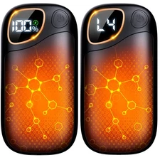 Hand Warmers Rechargeable - Electric Hand Warmers 2 Pack with LED Battery & T...