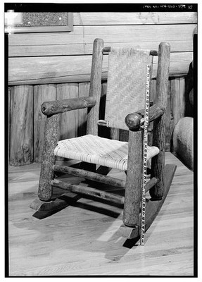 29. PERSPECTIVE VIEW ROCKING CHAIR, SCALE - Mount Rainier National Park, Rustic