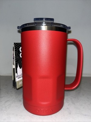 ORCA Beer Stein 28oz   Red Double-Walled Stainless Steel Mug - Durable Stein NEW