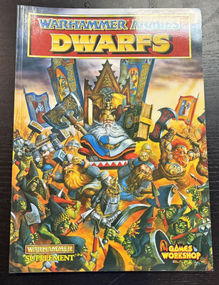 WARHAMMER ARMIES DWARFS SUPPLEMENT SOFTCOVER GAMES WORKSHOP 1993