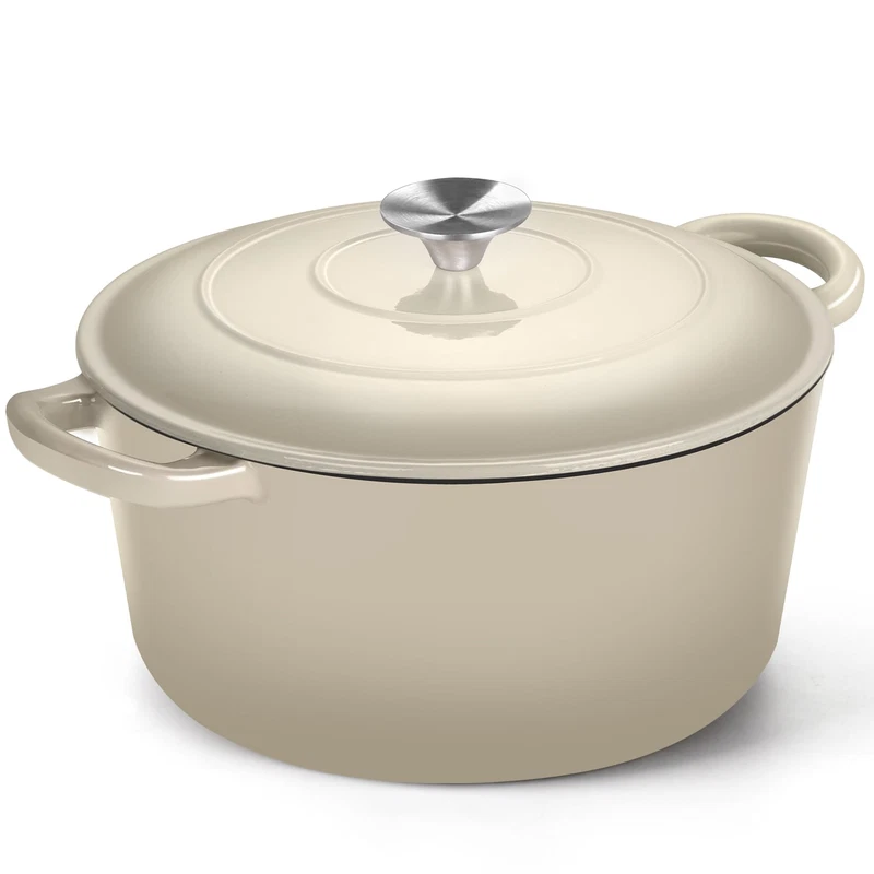 P&P Chef Pp Chef 6Qt Enameled Dutch Oven Cast Iron Dutch Oven Pot Lid For Bread