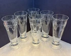 Vintage Depression Glass Needle Etched Iced Tea or Pilsner Glasses - Set of 6
