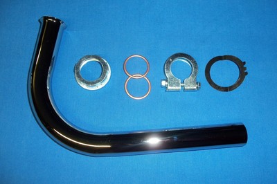 SET Krümmer Schwalbe KR51/2 Komplett - Auspuff Krümmer Mit Befestigungsschelle Für MZ