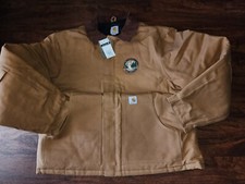 CARHARTT J002 ARTIC QUILTED LINED DUCK CANVAS WORKWEAR BROWN JACKET SIZE XLARGE