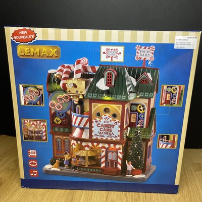 2020 LEMAX Christmas Village - THE CANDY CANE WORKS Sights & Sounds. EUC